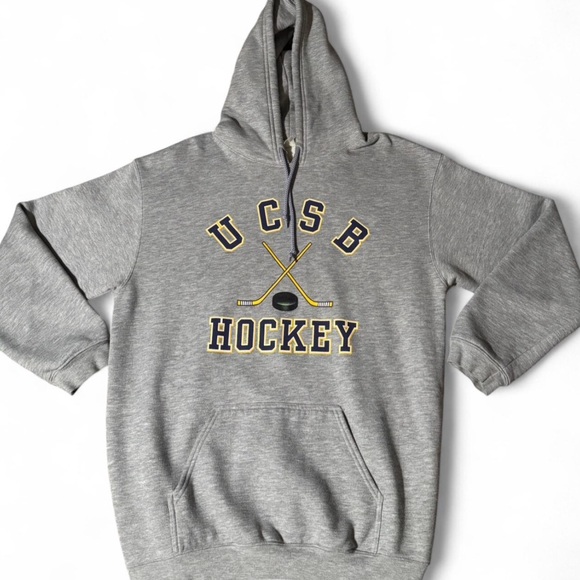 University of California UCSB Hockey Gray Men's Hoodie Sweatshirt - Picture 2 of 8